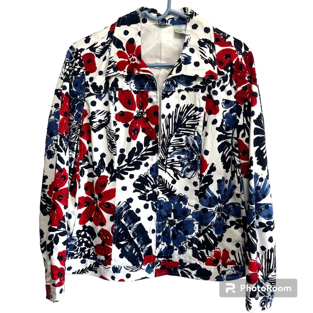 NWT Vibrant Beaded Floral Jacket Size PL - Picture 1 of 6